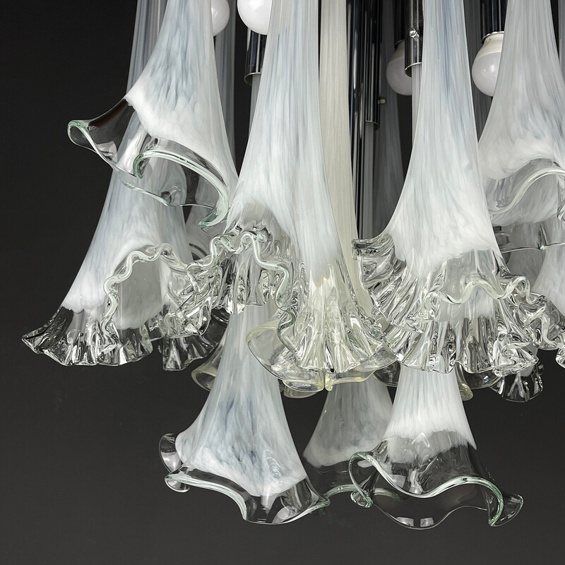 Vintage Murano glass chandelier by Venini, Italy 1960s