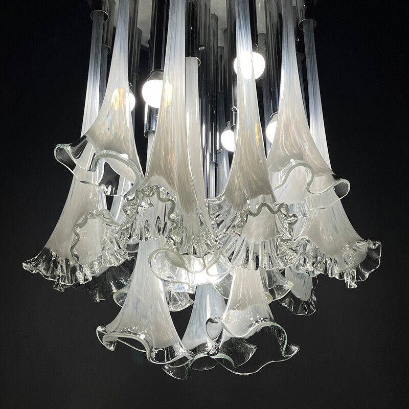 Vintage Murano glass chandelier by Venini, Italy 1960s