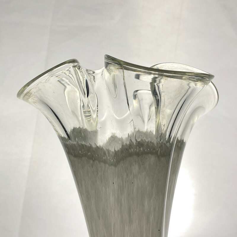 Lámpara vintage de cristal de Murano de Venini, Italia Años 60