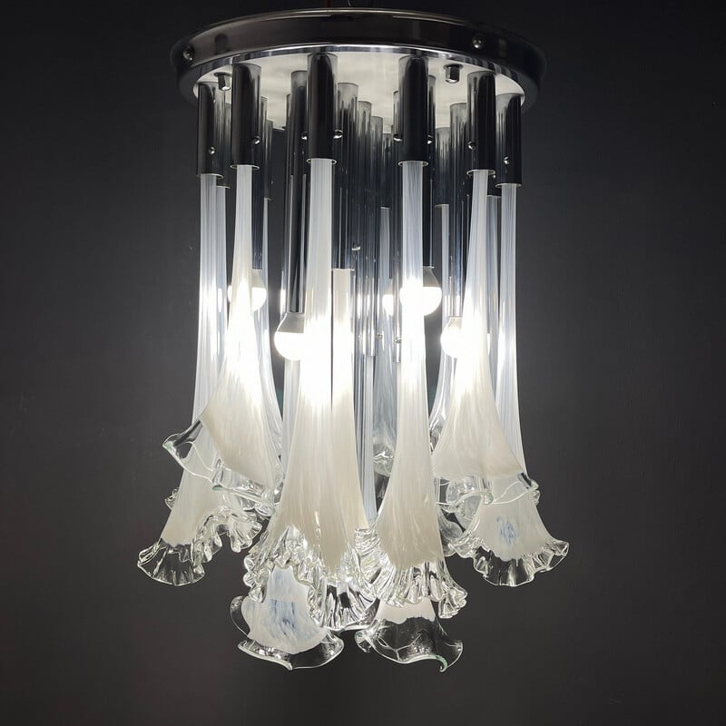 Vintage Murano glass chandelier by Venini, Italy 1960s