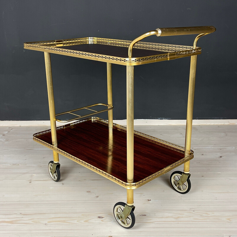 Vintage serving bar trolley, Italy 1970s