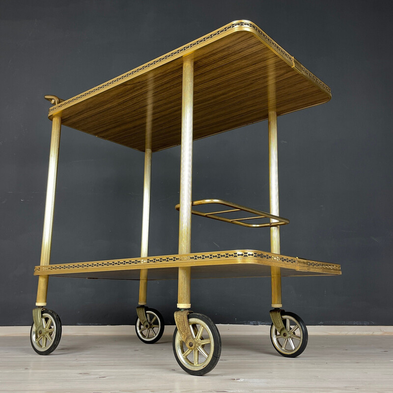 Vintage serving bar trolley, Italy 1970s