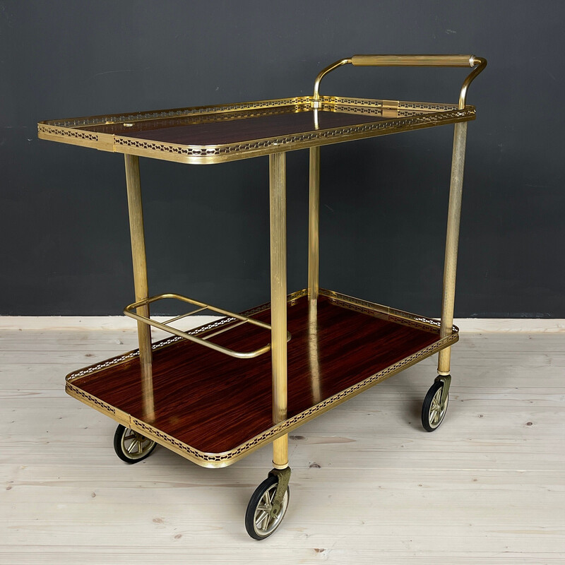 Vintage serving bar trolley, Italy 1970s