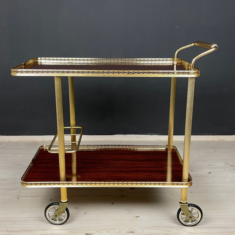 Vintage serving bar trolley, Italy 1970s