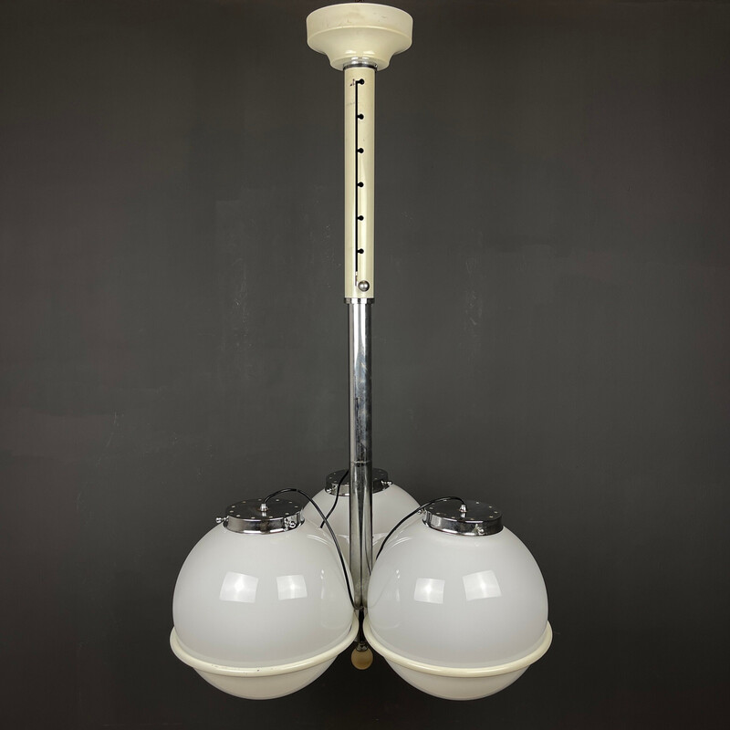 Suspension vintage en verre de Murano par Gino Sarfatti, Italie 1960