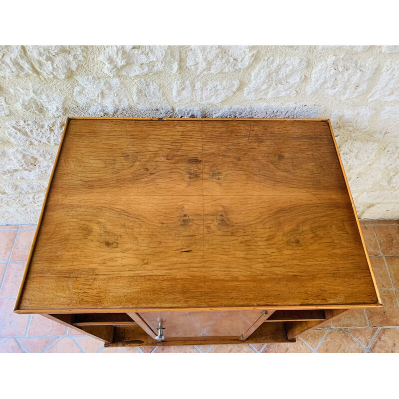 Vintage art deco bar cabinet on wheels, 1940-1950