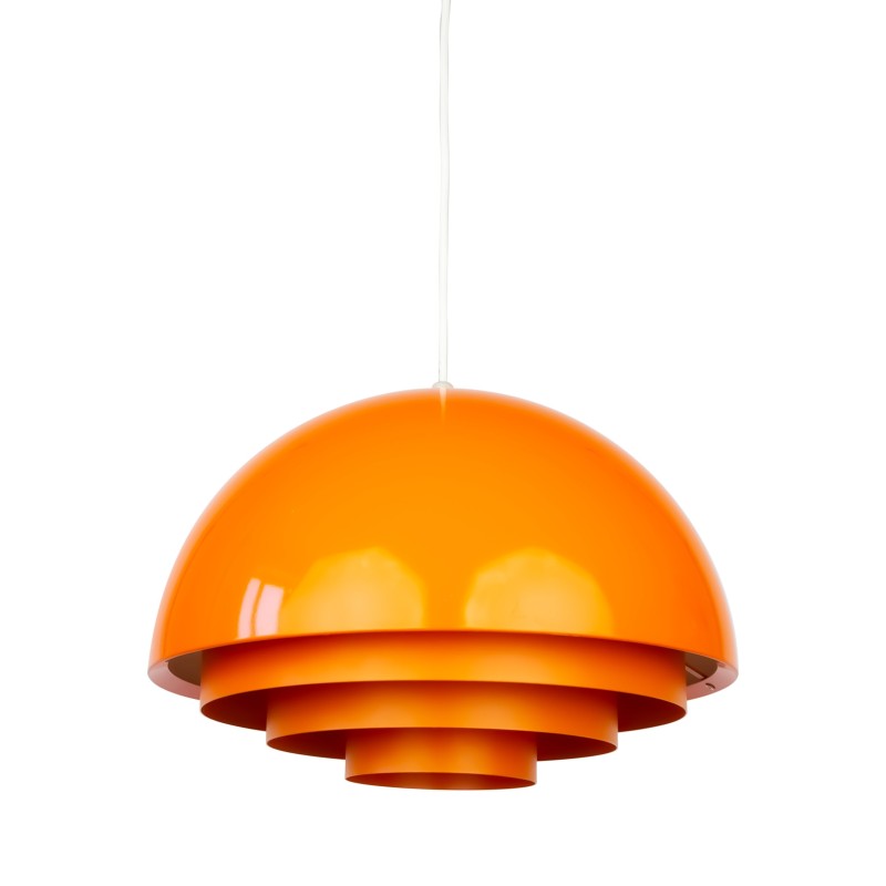 Danish vintage pendant lamp Milieu by Jo Hammerborg for Fog og Morup, 1973