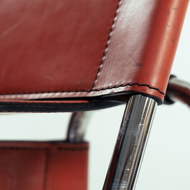 Vintage Wassily B3 fauteuil van Marcel Breuer voor Gavina