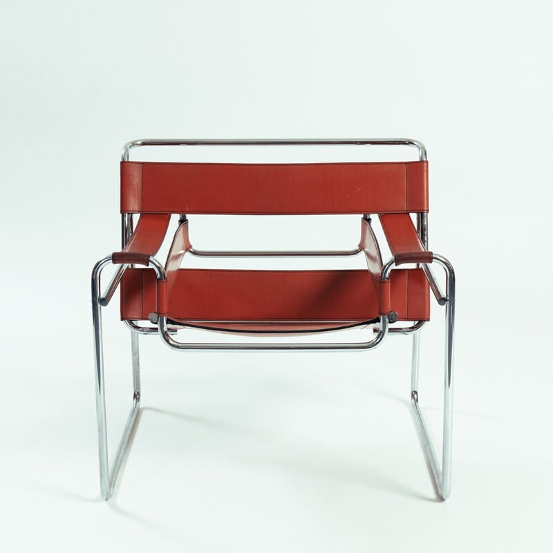 Poltrona Wassily B3 vintage de Marcel Breuer para Gavina