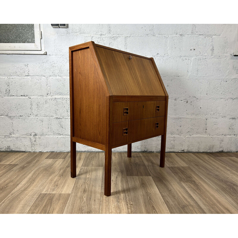 Scandinavian vintage teak secretary, Denmark 1960