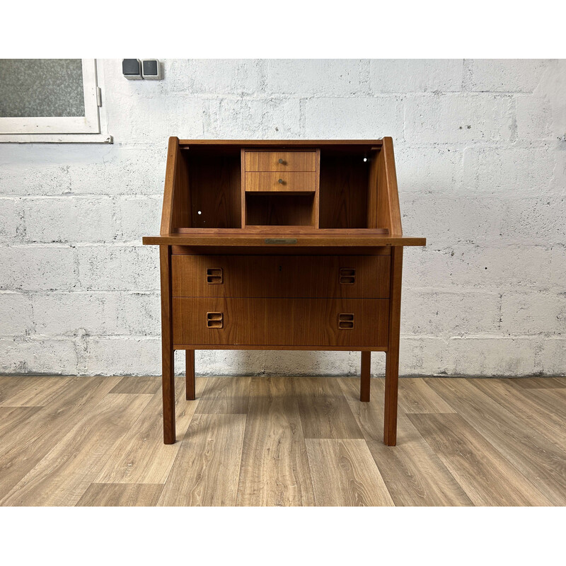 Scandinavisch vintage teak bureau, Denemarken 1960