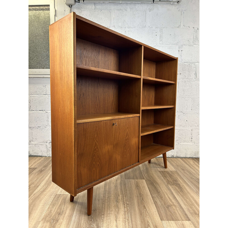 Scandinavian vintage teak bookcase, 1960