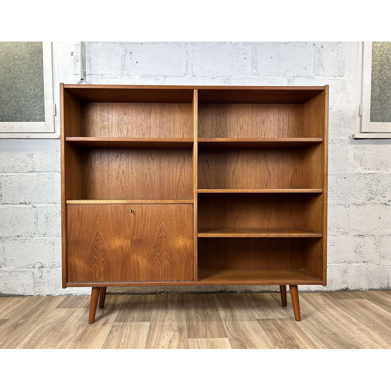 Scandinavian vintage teak bookcase, 1960