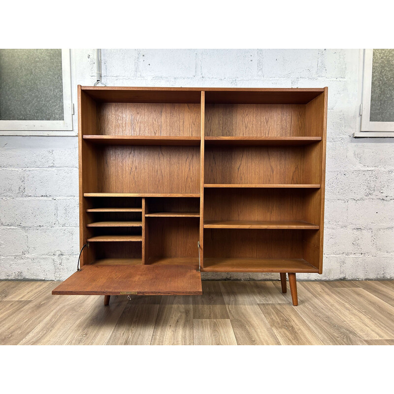 Libreria scandinava vintage in teak, 1960