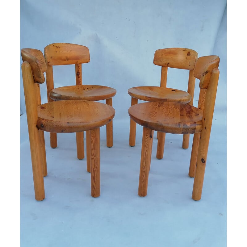 Set of 4 vintage dining chairs by Rainer Daumiller for Hirtshals Sawmill, Denmark 1970s