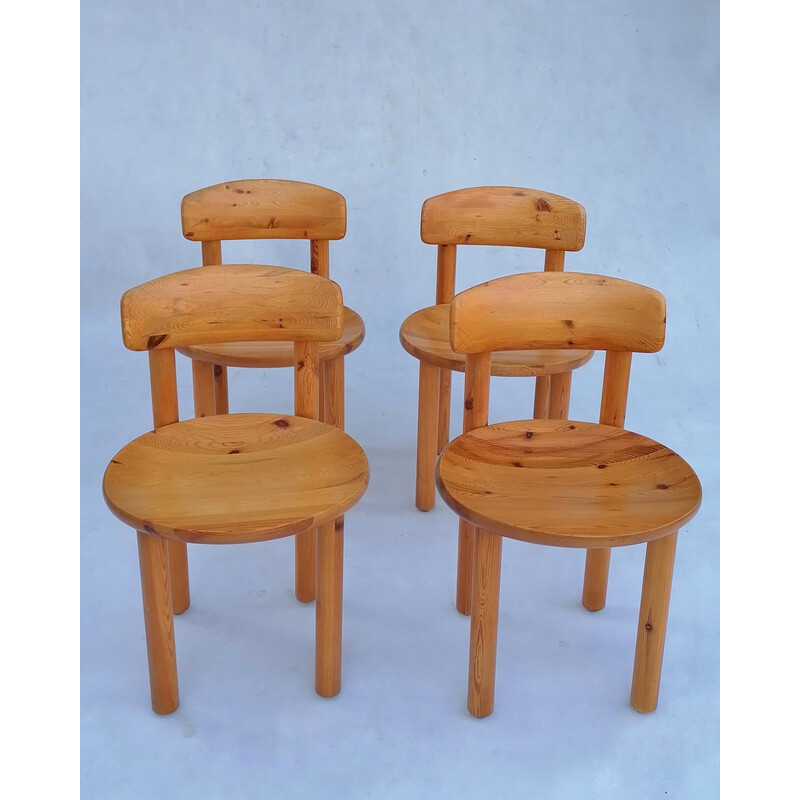 Set of 4 vintage dining chairs by Rainer Daumiller for Hirtshals Sawmill, Denmark 1970s