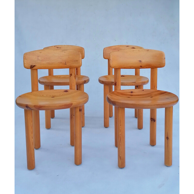 Set of 4 vintage dining chairs by Rainer Daumiller for Hirtshals Sawmill, Denmark 1970s