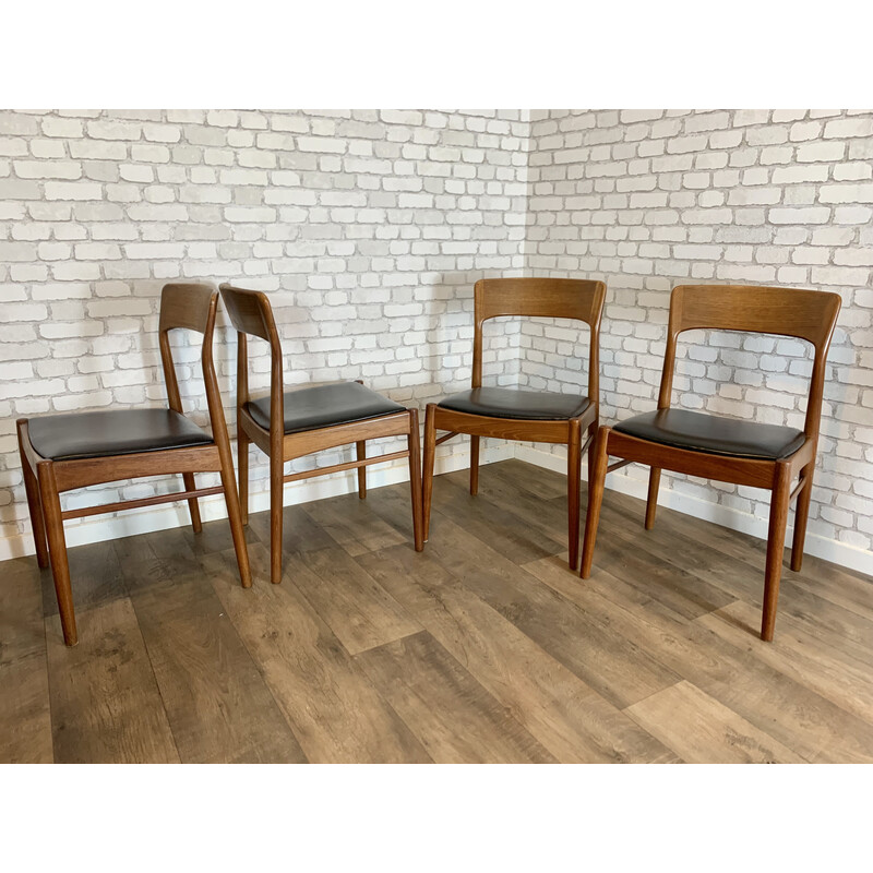 Set van 6 vintage Deense stoelen van Henning Kjaernulf voor Ks Mobelfabrick, 1960