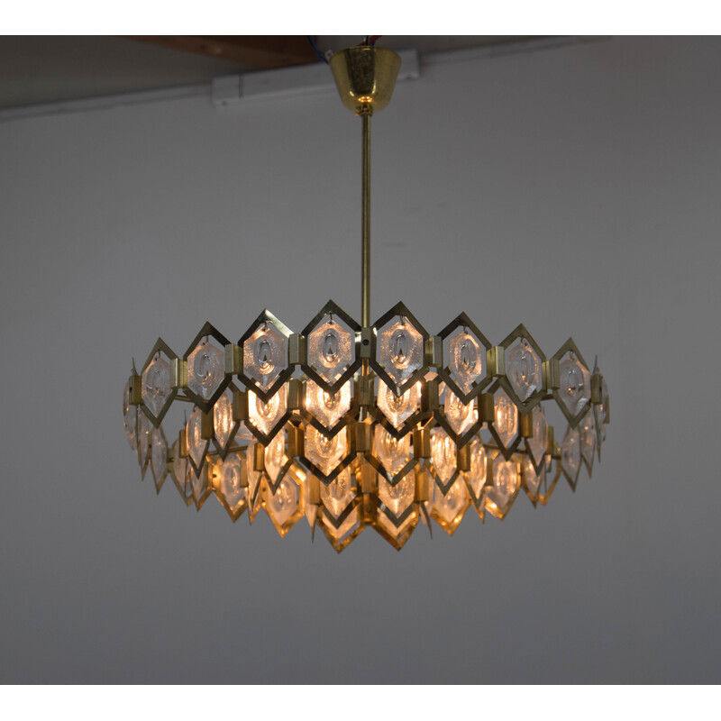 Mid century chandelier by Bejvl for Kamenicky Senov, 1960s