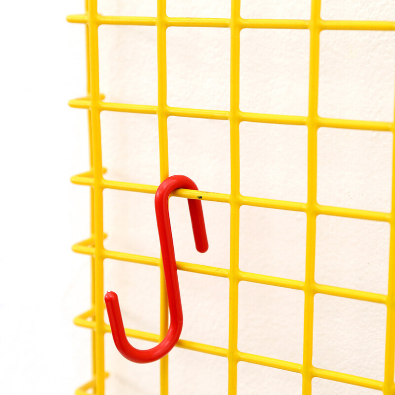 Pair of vintage equipped metal wall grid, 1970s