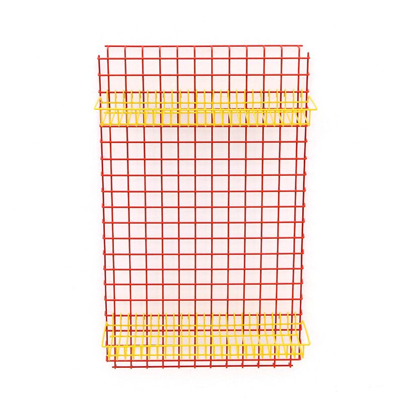 Vintage equipped metal wall grid, Italy 1970s