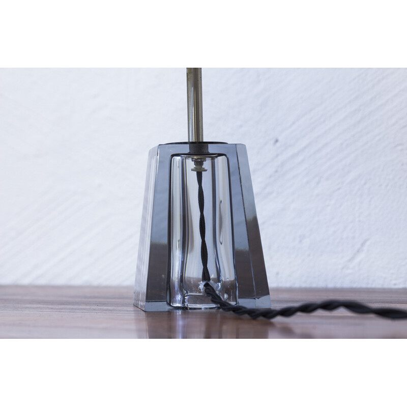 Glass pedestal table lamp by Carl Fagerlund for Orrefors - 1960s