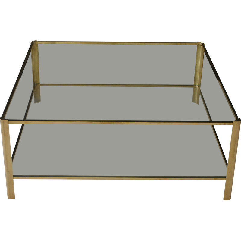 Mesa de centro vintage em bronze de Jacques Théophile Lepelletier para Broncz, 1960