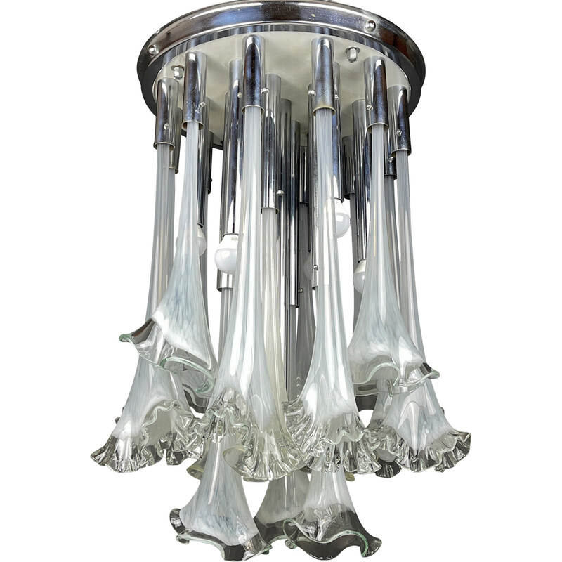 Vintage Murano glass chandelier by Venini, Italy 1960s