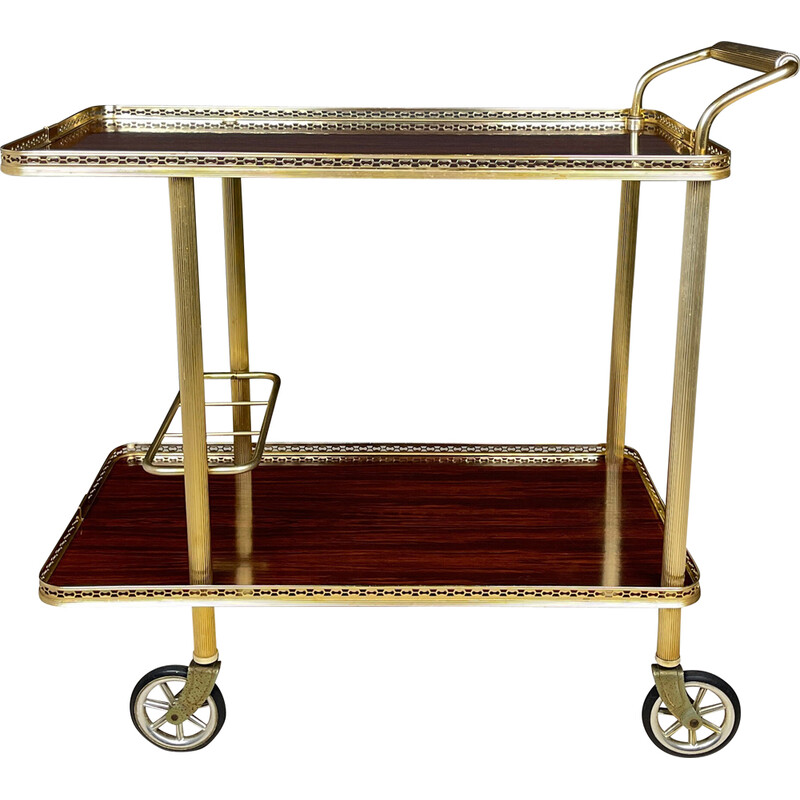 Vintage serving bar trolley, Italy 1970s