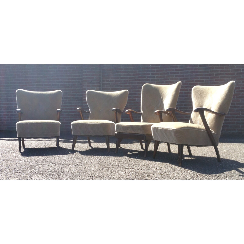 Ensemble de 4 fauteuils lounge de A.A. Patijn - 1950