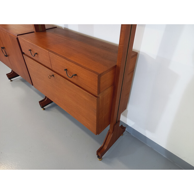 Vintage modular bookcase in teak, 1960s