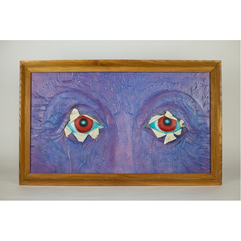 Vintage painting "The Eyes of Tobie" by Vincent Gonzalez