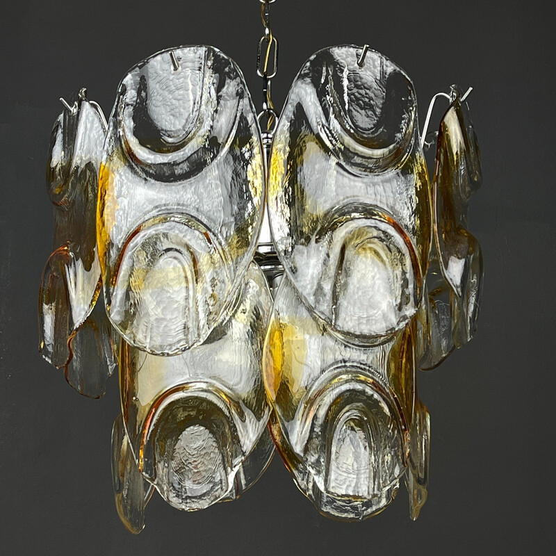 Vintage Murano glass chandelier by Mazzega, Italy 1960s