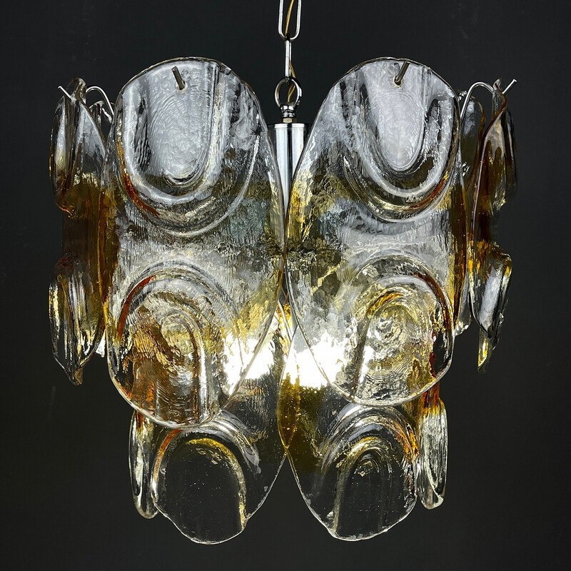 Lustre vintage en verre de Murano par Mazzega, Italie 1960