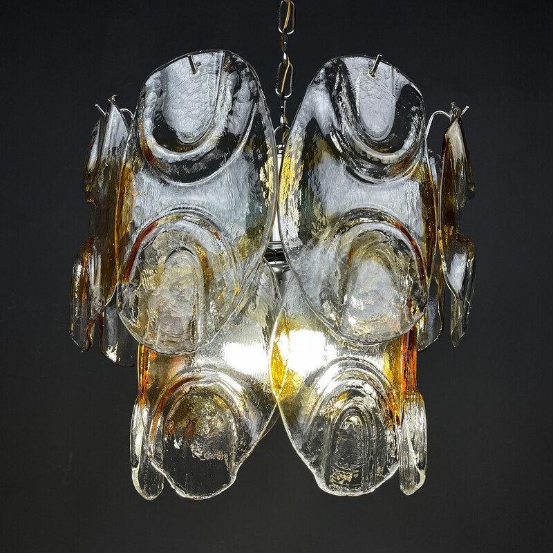 Vintage Murano glass chandelier by Mazzega, Italy 1960s