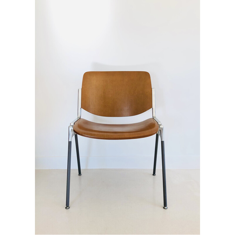 Pair of vintage Dsc 106 chairs by Giancarlo Piretti for Castelli, Italy 1960