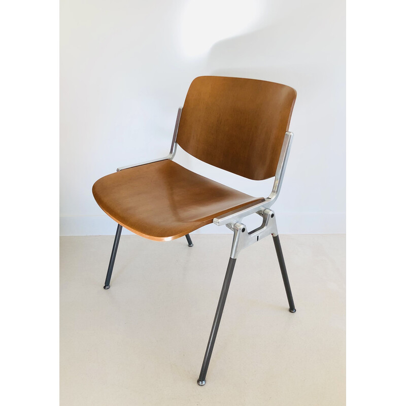 Pair of vintage Dsc 106 chairs by Giancarlo Piretti for Castelli, Italy 1960