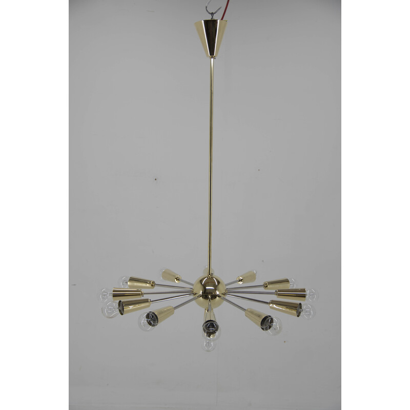 Vintage Sputnik chandelier, Czechoslovakia 1960