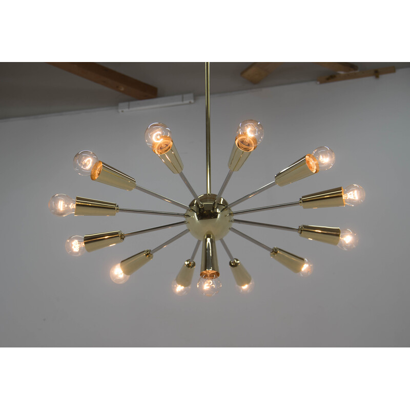 Vintage Sputnik chandelier, Czechoslovakia 1960