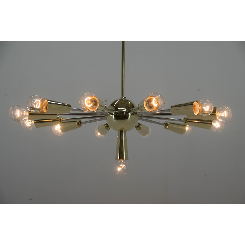 Vintage Sputnik chandelier, Czechoslovakia 1960