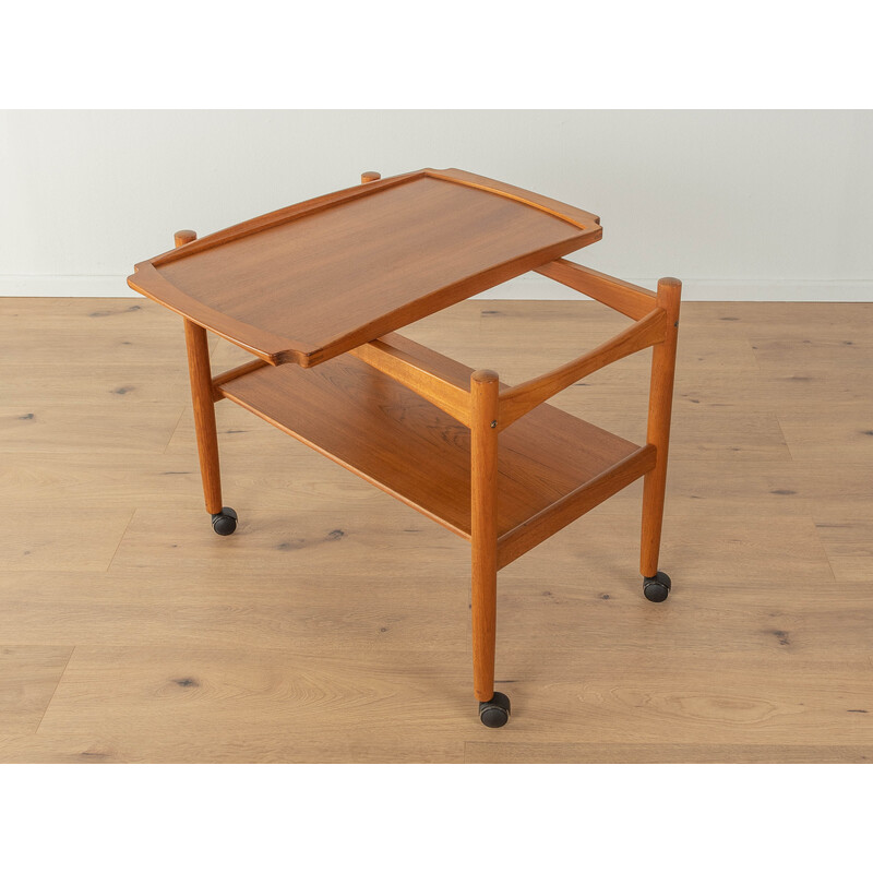 Vintage teak serving trolley by Poul Hundevad for Bernstorffsmine Møbelfabrik, 1960