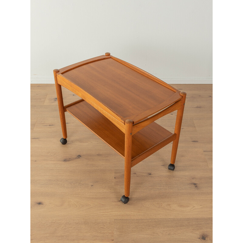 Carrello da portata vintage in teak di Poul Hundevad per Bernstorffsmine Møbelfabrik, 1960