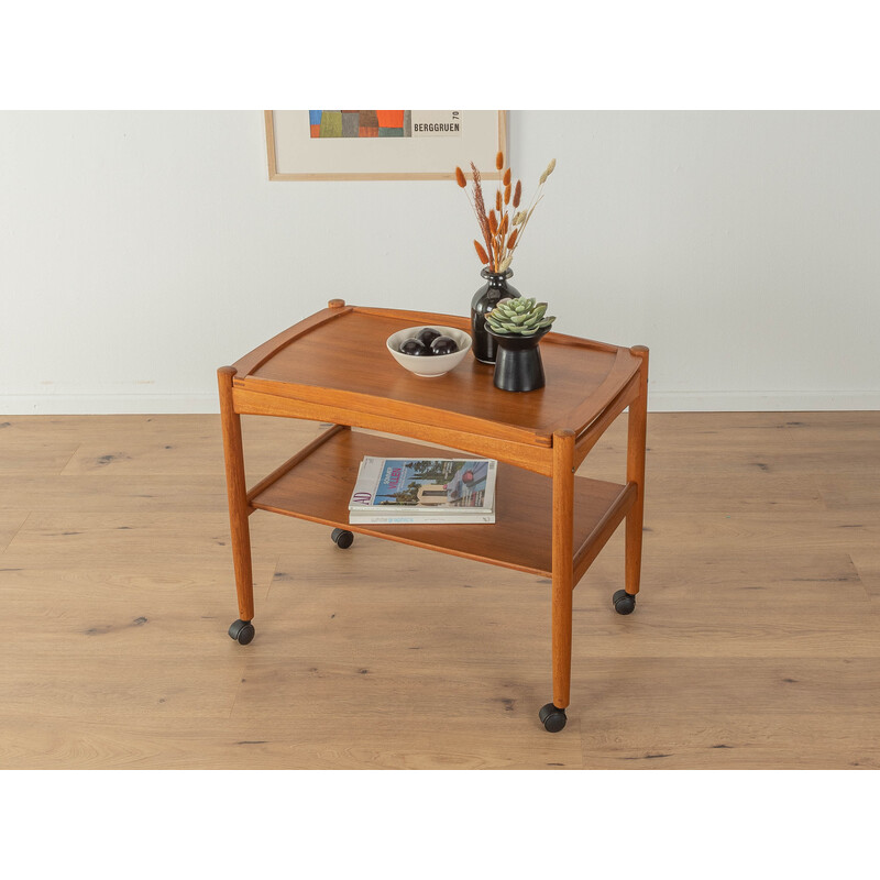 Vintage teak serving trolley by Poul Hundevad for Bernstorffsmine Møbelfabrik, 1960