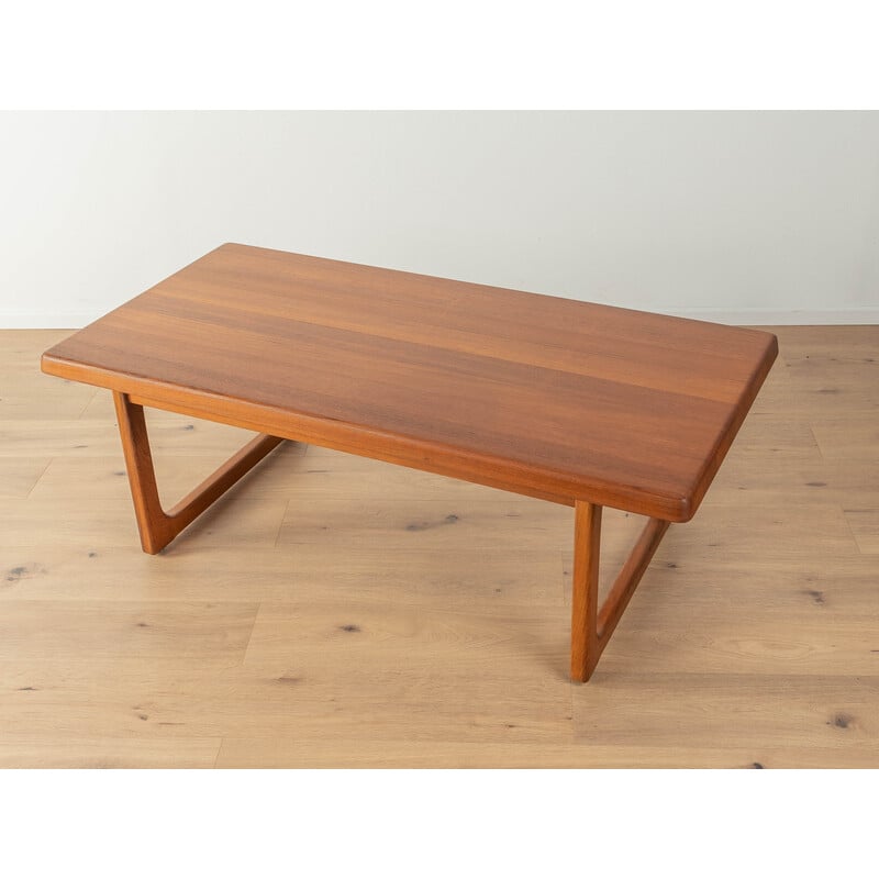 Vintage solid teak coffee table by Niels Bach, Denmark 1960