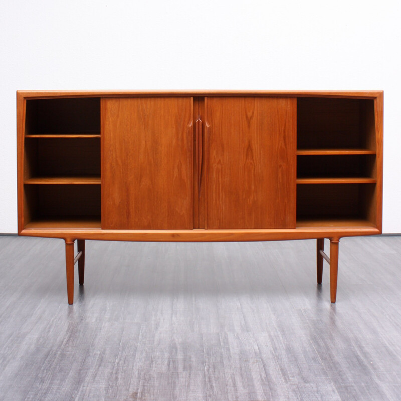 Highboard in teak by Gunni Omann for Odder Møbler - 1960s