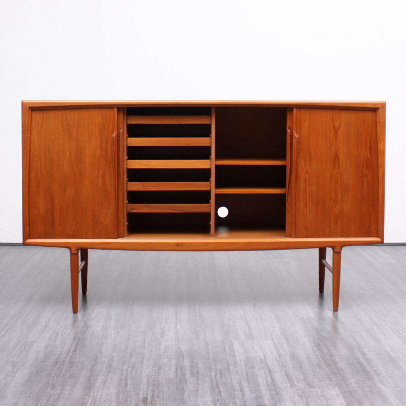 Highboard in teak by Gunni Omann for Odder Møbler - 1960s