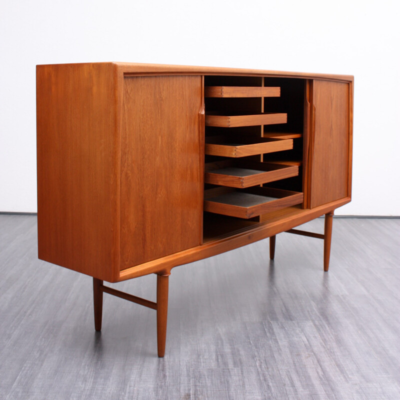 Highboard in teak by Gunni Omann for Odder Møbler - 1960s