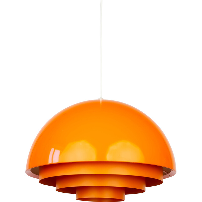 Danish vintage pendant lamp Milieu by Jo Hammerborg for Fog og Morup, 1973