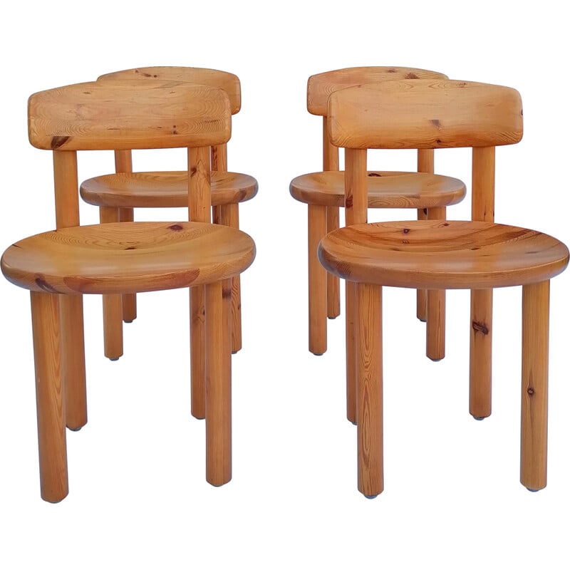 Set of 4 vintage dining chairs by Rainer Daumiller for Hirtshals Sawmill, Denmark 1970s