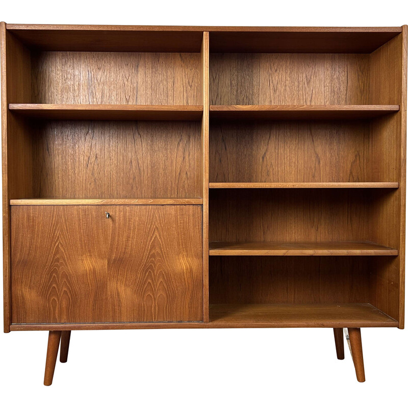 Scandinavian vintage teak bookcase, 1960